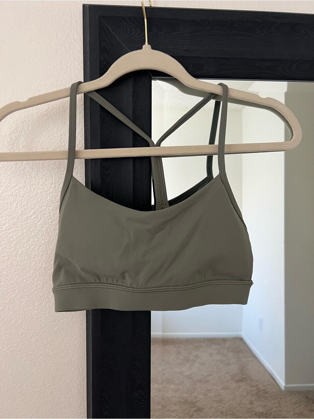 lululemon athletica Olive Green Strappy Sports Bra